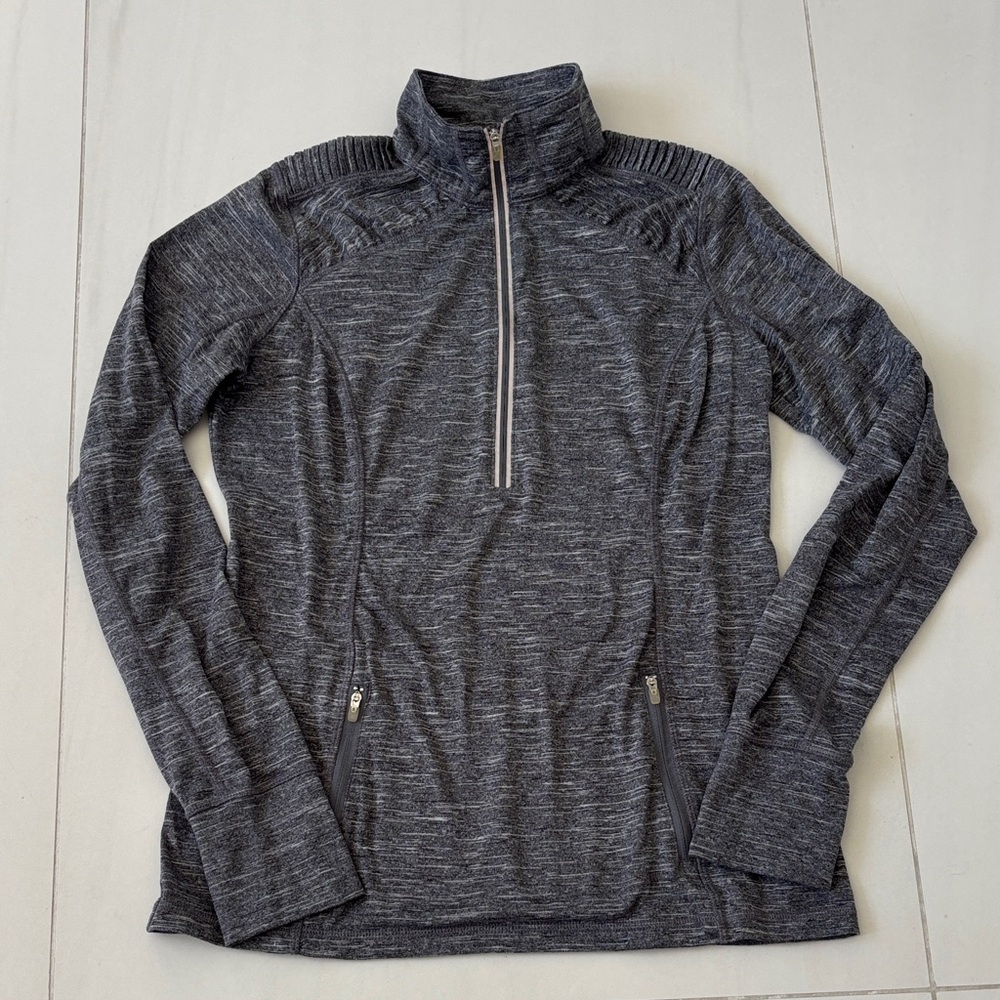 Xersion Gray Quarter-Zip Athletic Top